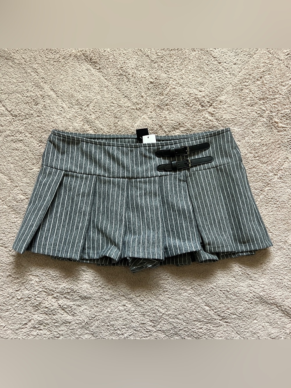 NWT Urban Outfitters Pinstripe Pleated Mini Micro Skort Preppy Academia Y2K Sz M